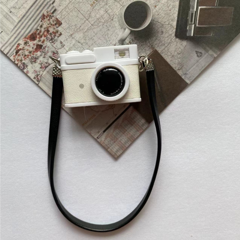 Camera Refrigerator Sticker Magnet 3D Three-dimensional Magnet Home Decoration: Burgundy