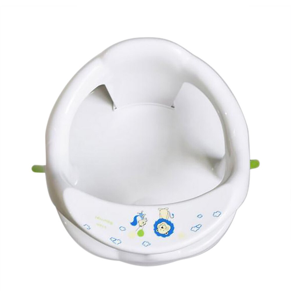 siège de bain bébé siège de baignoire en plastique avec Support de dossier et ventouses sièges de baignoire: WHITE