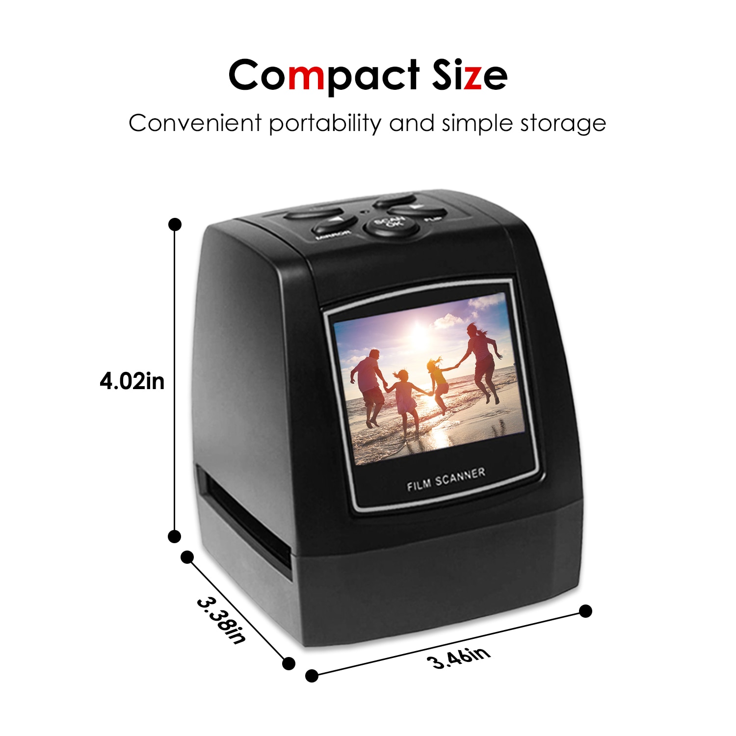 35Mm Film Scanner Digitale Usb Film Converter W/Display 110/126/135 Slides Negatieve Film Printer Hoge Resolutie foto Scanner