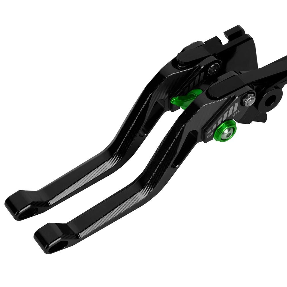 For Kawasaki Ninja 125 250 300 400 500 1000 H2/R ZX6R ZX10R ZX14R 5D Short Black Clutch Brake Levers Adjustable CNC ZZR 1400