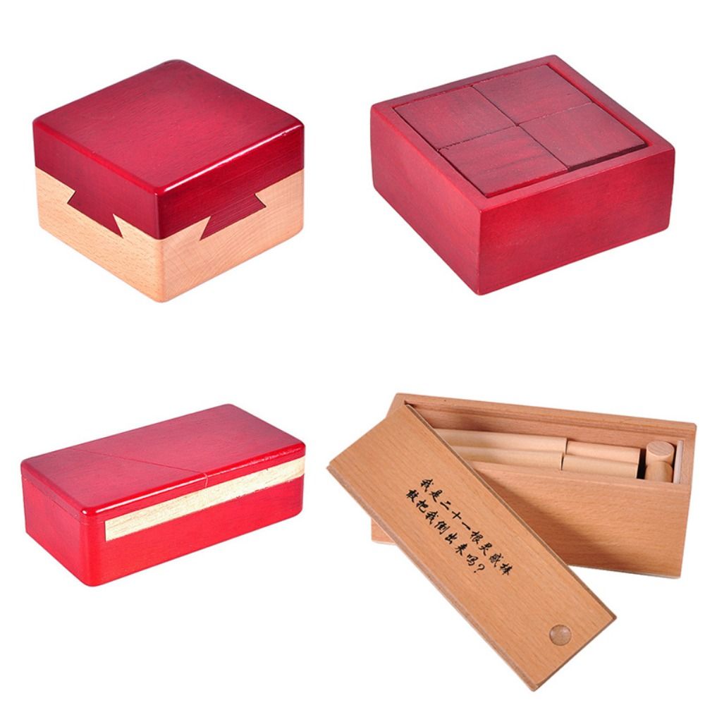 Unlock Wooden Brain Teaser Puzzle Opening Puzzle Box Luban Lock IQ Puzzle Mind Brain Teaser 3D Wooden 3D Wooden Puzzles