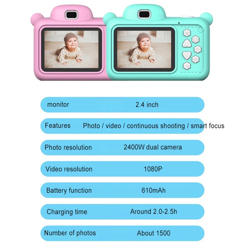 Kids Camera Waterdicht 1080P Camera Video Speelgoed Kids Cartoon Leuke Camera Fotografie Kids