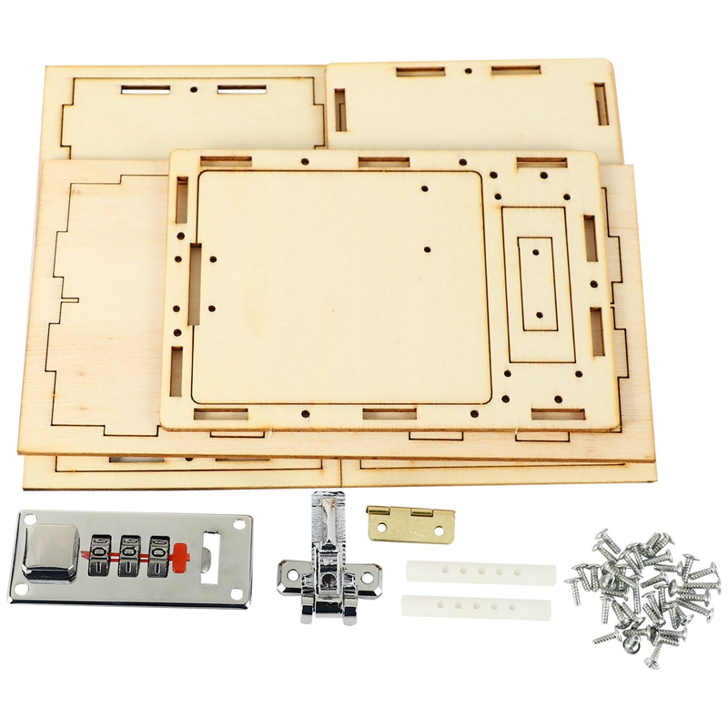 DIY Holz Passwort Box Modell Gebäude Kits Baby Kinder Spielzeug Für Kinder Wissenschaft Projekte Experiment Kits Set