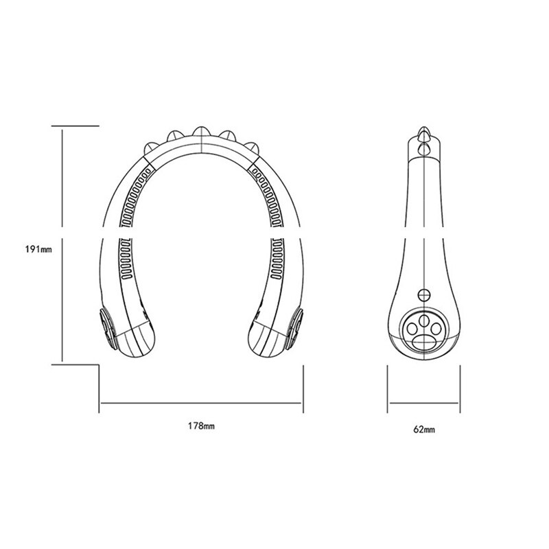 Tragbarer nackenventilator für kinder, blattloser ventilator, usb-wiederaufladbar, batteriebetrieben, hängender mini-ventilator, blattloser ventilator