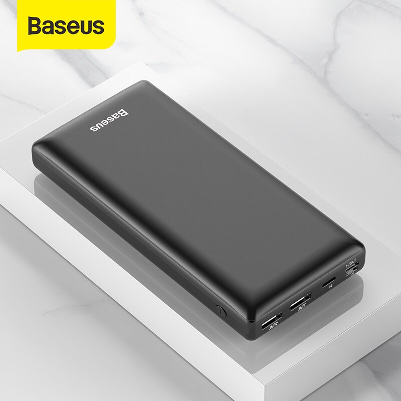 Baseus 30000mAh batterie externe USB PD Charge rapide Powerbank chargeur de batterie externe Portable avec Charge rapide bidirectionnelle pour téléphone
