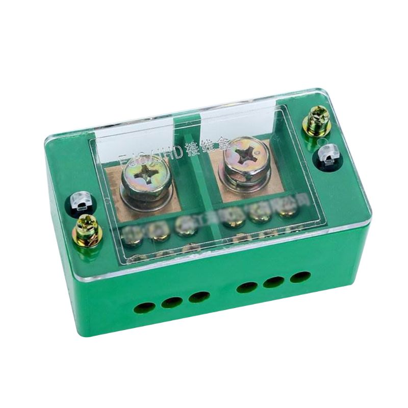 Single Phase 2-IN 4/6/8/12-OUT Wire Terminal Box Household Distribution Box Terminal Junction Case: 2 in 6 out