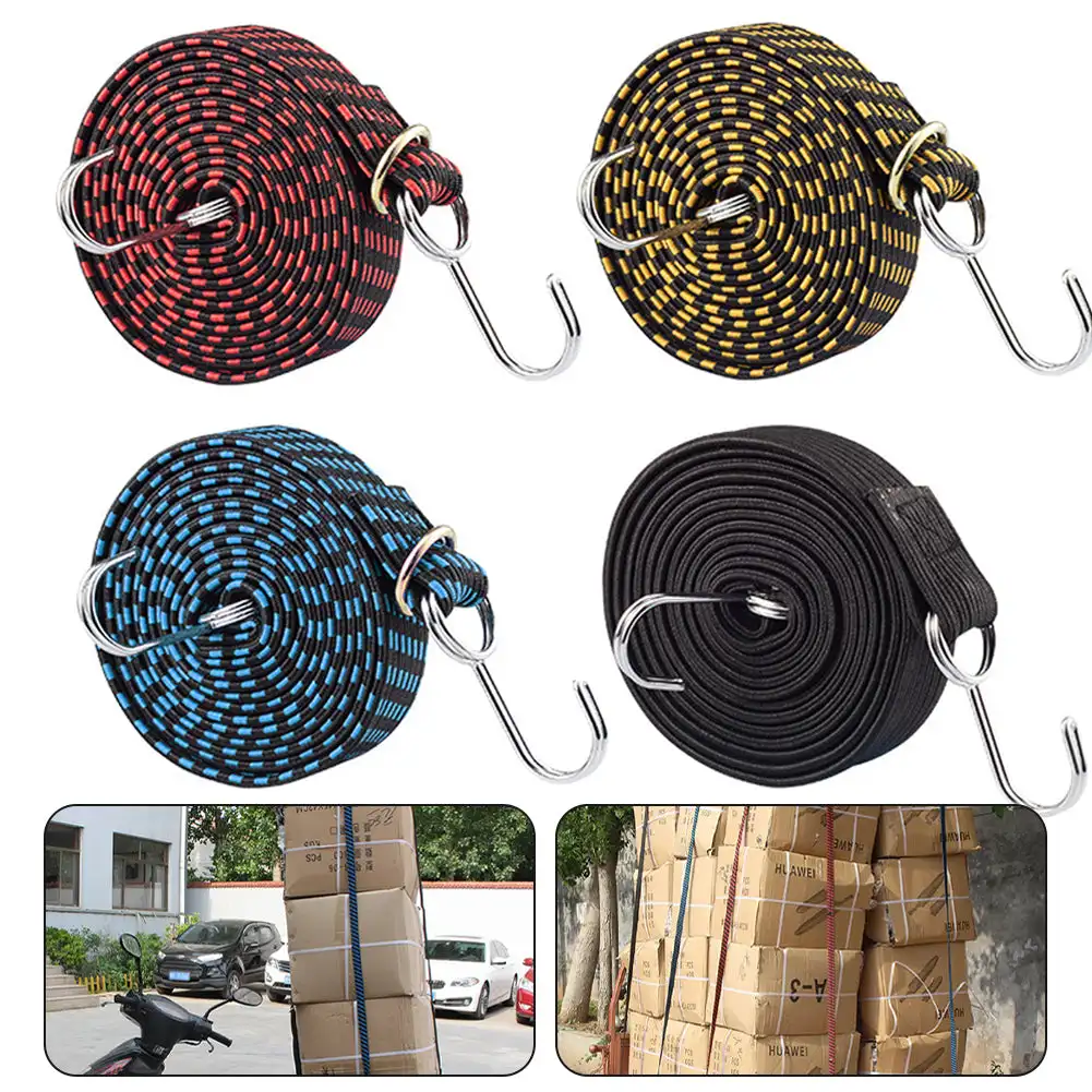 Motorcycle Bicycle Elastics Rubber Luggage Rope Cord Hooks Bikes Rope Tie Luggage Roof Rack Strap Fixed Band Moto Accessories