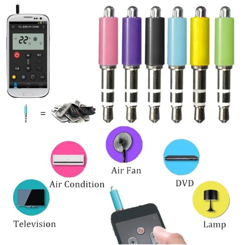 Télécommande universelle pour Smartphone, transmetteur infrarouge 3.5mm, contrôle par application, Mini adaptateur sans fil pour climatiseur TV