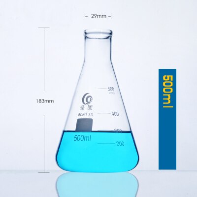 3 pieces/set Conical Glass Flask High Borosilicate Glass Erlenmeyer flask triangular Bottle Lab or Kitchen tools