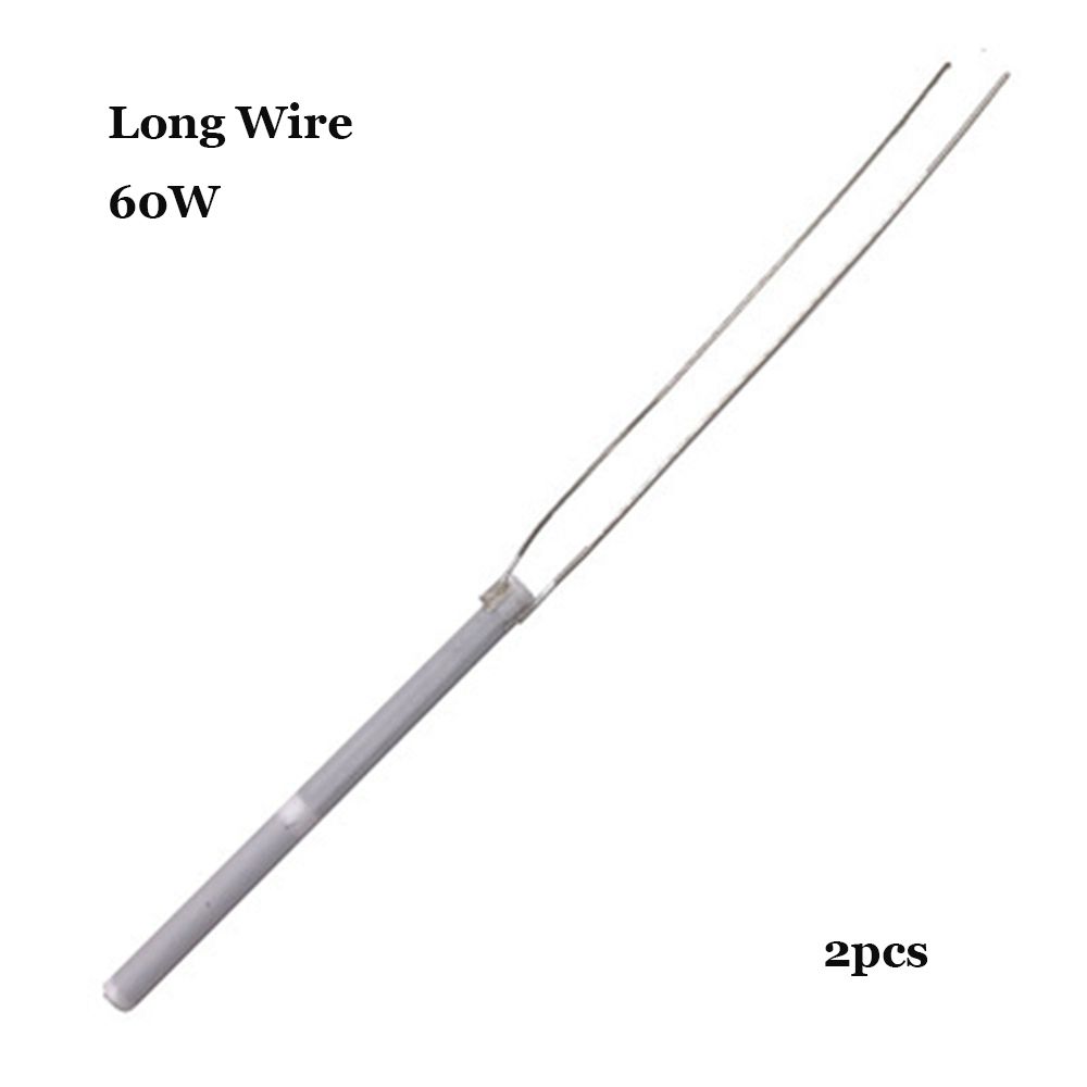 1/2pcs 220V 80W 60W Ceramic Internal Heating Element Adjustable Temperature Electric Soldering Iron Heater for 908 908S Solder: 2pcs-60W Long Wire