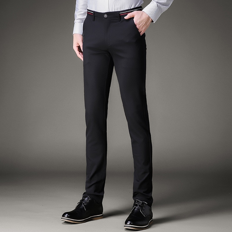 Jbersee pantalones de vestir para hombre, pantalones formales ajustados, traje, pantalones de negocios informales para boda para hombre, vestido negro para hombre, pantalones de perfume masculino