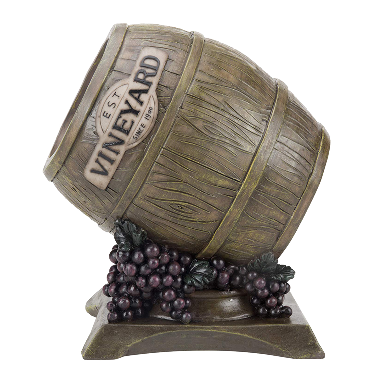 Wine Bottle Holder Stand Barrel Decor Countertop Table top Wine Rack Single-Bottle Display Home Kitchen Wine Shelf