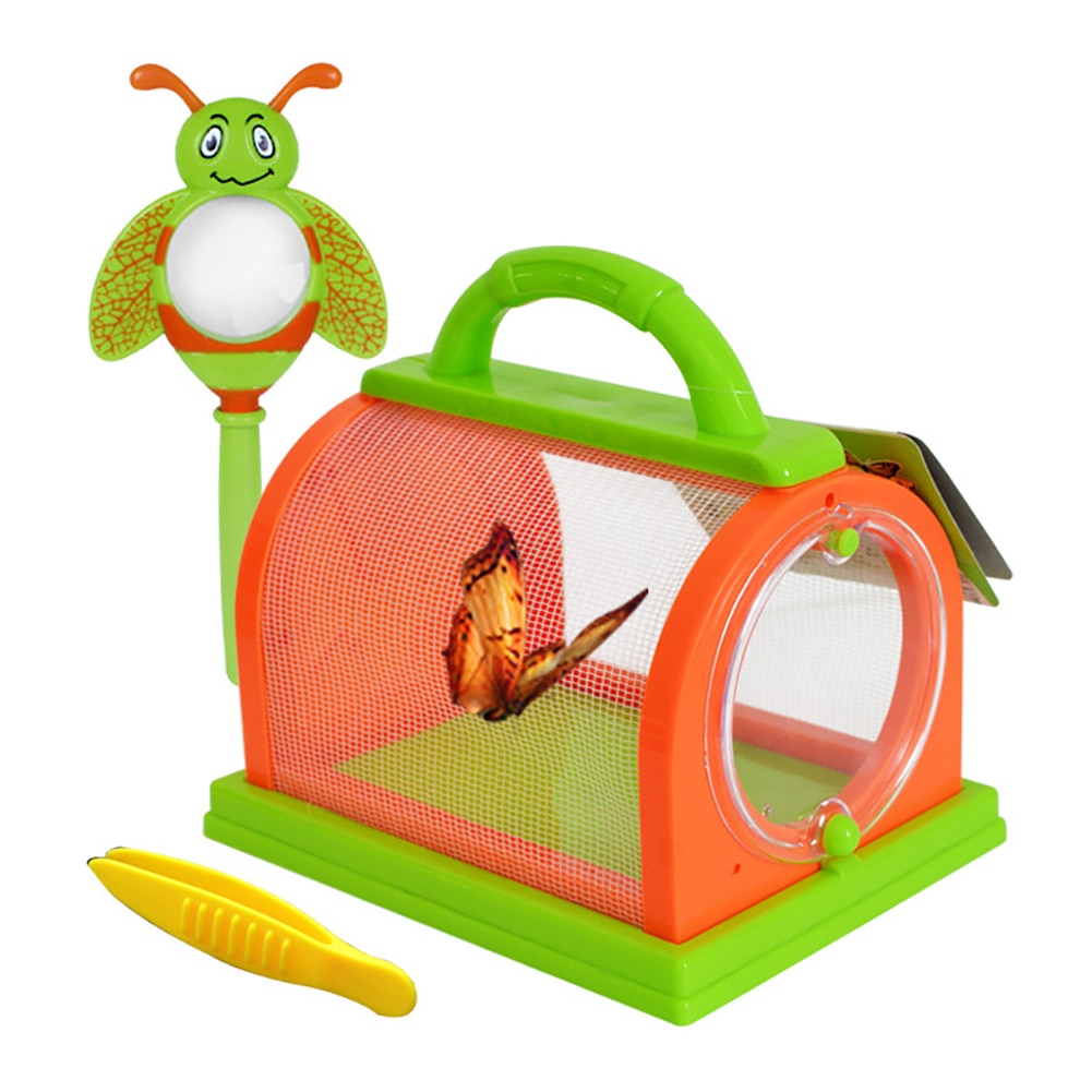 Kids Insect Bug Kooi Met Pincet Vergrootglas Achtertuin Exploratie Critter Speelgoed