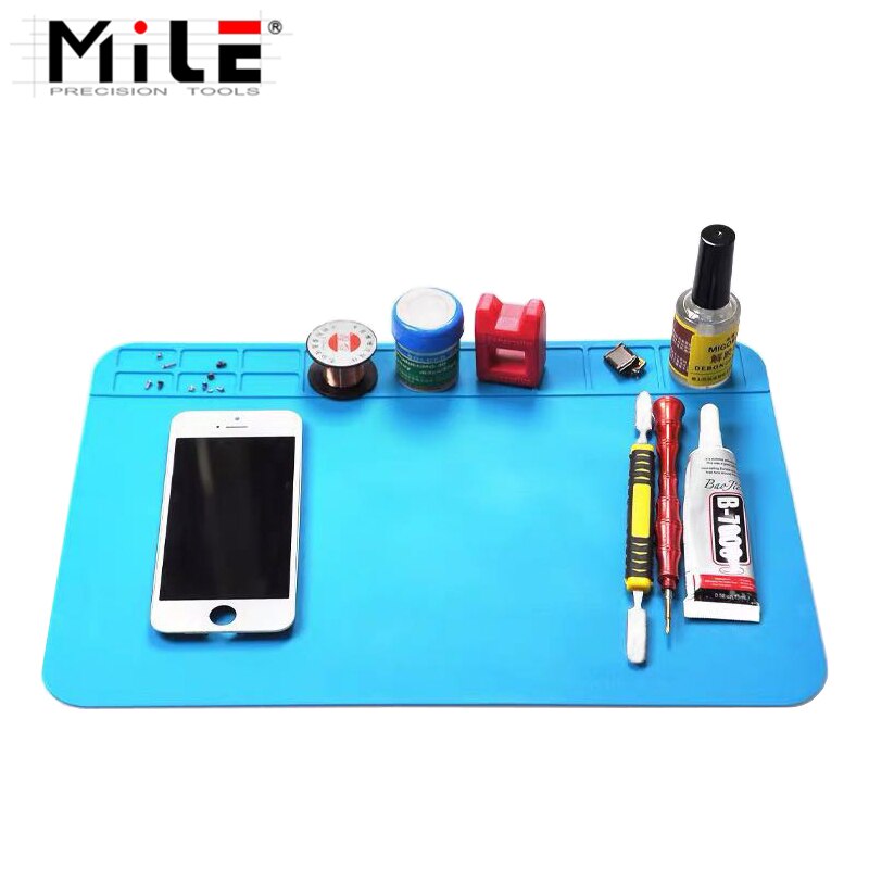 mile 30x20cm Heat Insulation Silicone Pad Mobile Phone Computer Repair Disassembly Work Station Desktop Mat Repair tool part