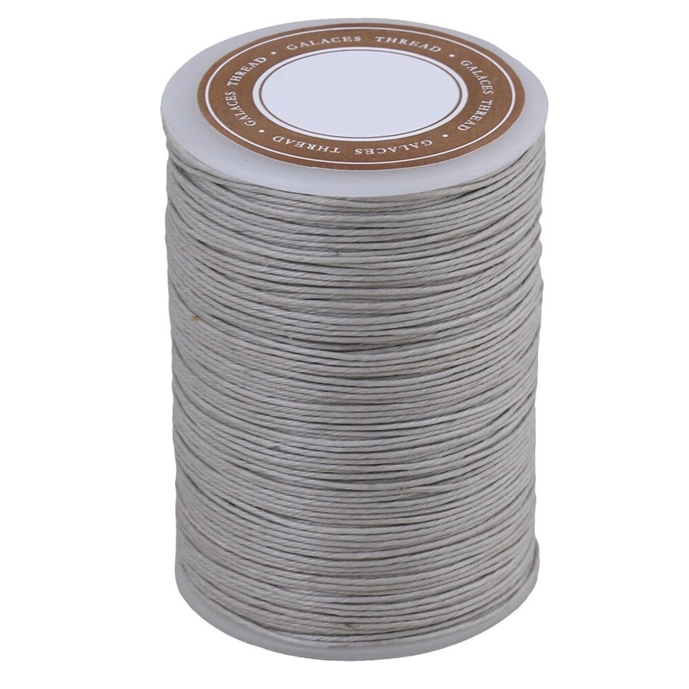 Handmade Sewing Accessories Wax Waxed Cord String Light Grey 0.6mm Dia