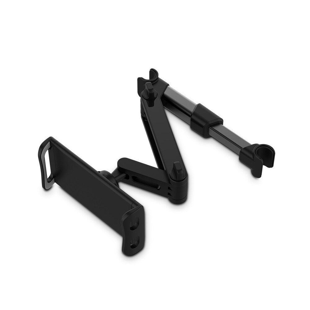 Seat Back Phone Bracket Holder Telescopic Tablet Car Stand Seat Rear Headrest Mounting Travel Bracket For Under 12.9inch Device: 4-11 Inch black