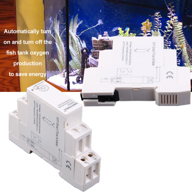 1 Phase WIFI Energy Meter w Timer Switch APP Remote Control 100-240VAC 110V 220V