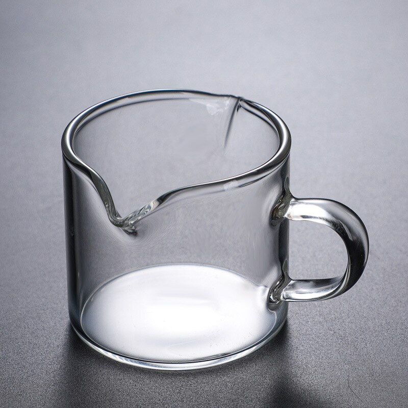 100ml Heat-Resistant Small Milk Glass Cup Double-mouthed  Handle Cups Espresso Coffee Drinkware