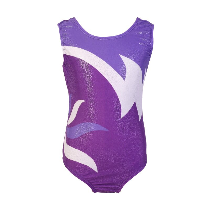 Girls Children Kids Gymnastics Suit Breathable Soft Color Sleeveless Matching Gymnastics Suit Dance Clothes: Z / 150