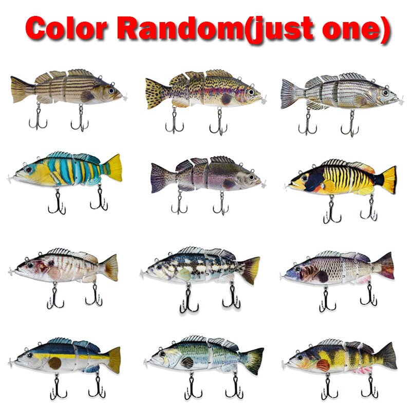 Robotic Fishing Lures Auto Swimming Electric Lure Bait Wobblers For 4-Segement Swimbait USB Rechargeable Flashing LED light: Default Title