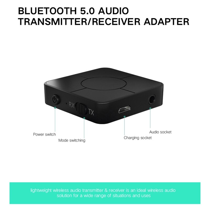 Bluetooth 5.0 Audio-ontvanger Zender 3.5Mm Aux Jack Rca Usb Stereo Draadloze Adapter Met Microfoon Voor Auto Tv Pc hoofdtelefoon