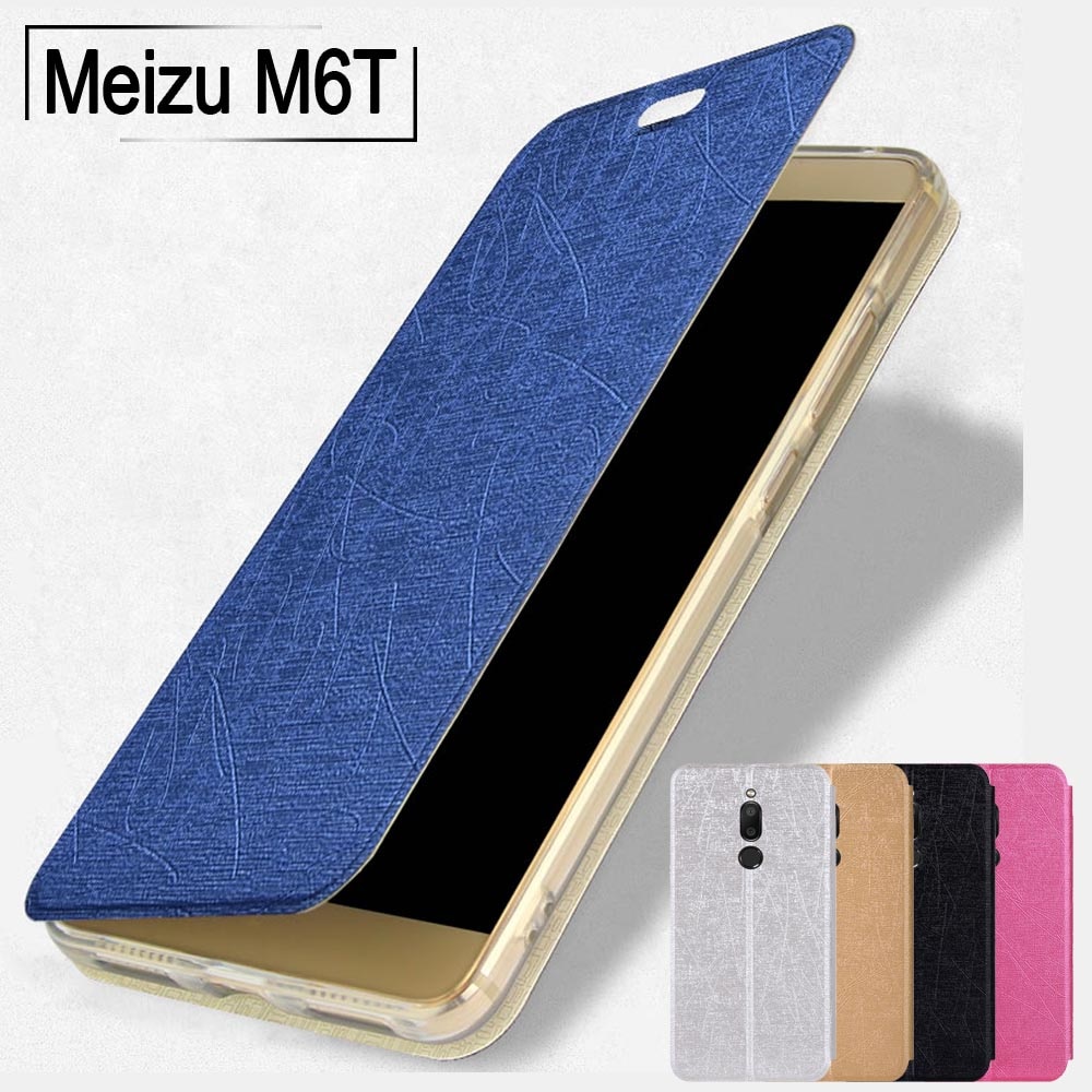 Para meizu M6T funda global funda delgada de cuero PU soporte de TPU suave funda con tapa para meizu MX6 M6 Note M6S funda para meizu 16xs