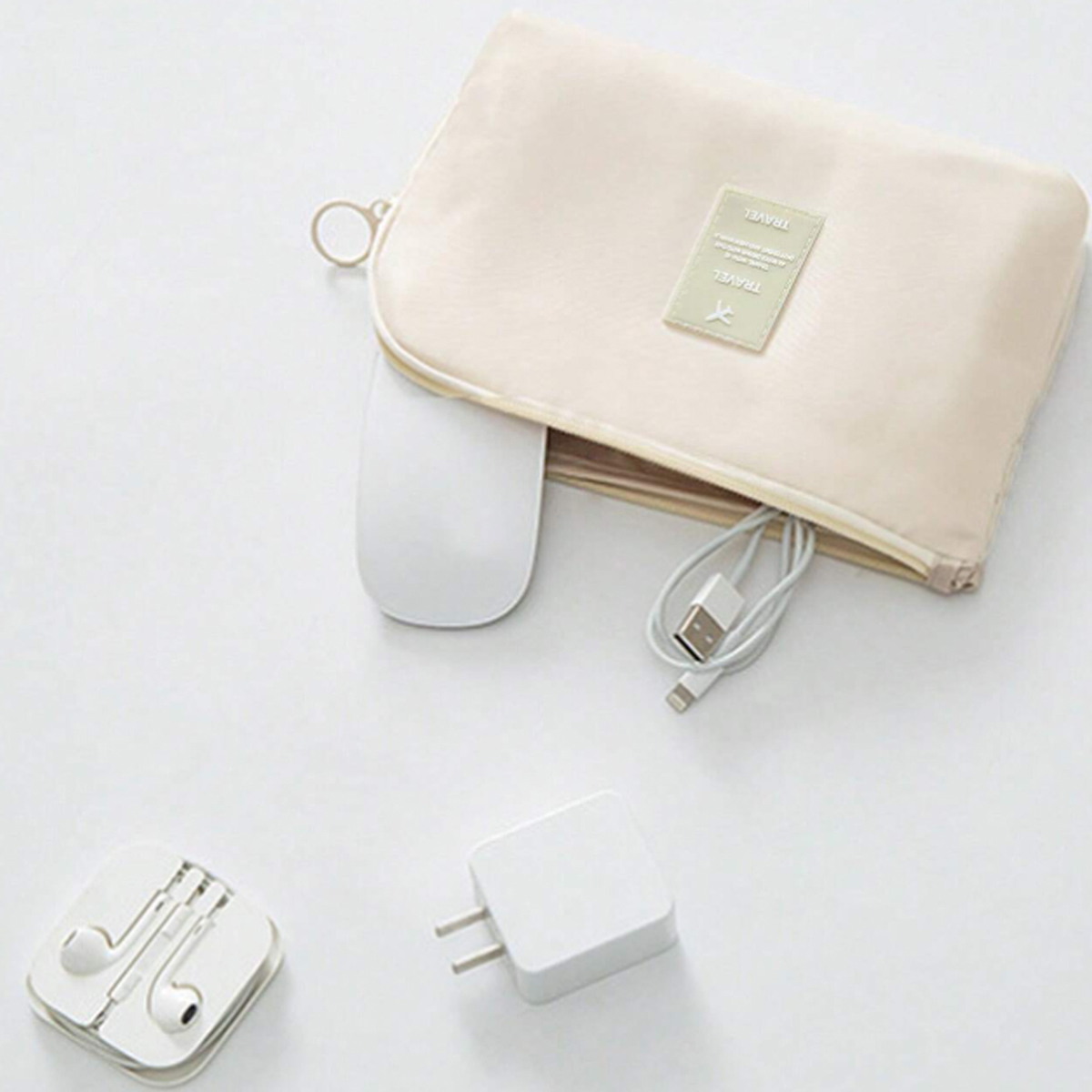 Bolsa de cables para accesorios de viaje, organizador electrónico USB Digital portátil, estuche para dispositivos, soporte para cargador móvil de carga de teléfono móvil de viaje