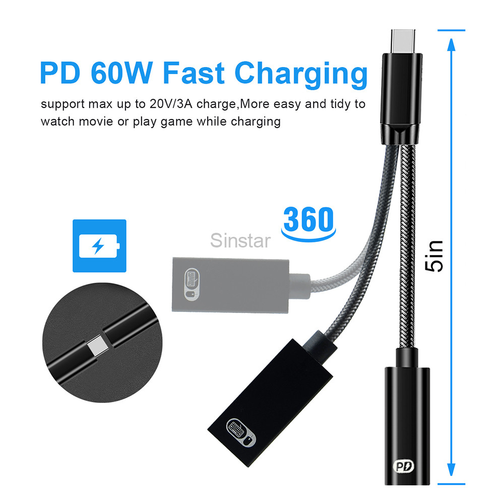 OTG 2 w1 USB C rozdzielacz kabel danych i ładowania dla Google TV dla chromecasta dla Samsung typ C męnarty na USB C OTG adaptery telefoniczne