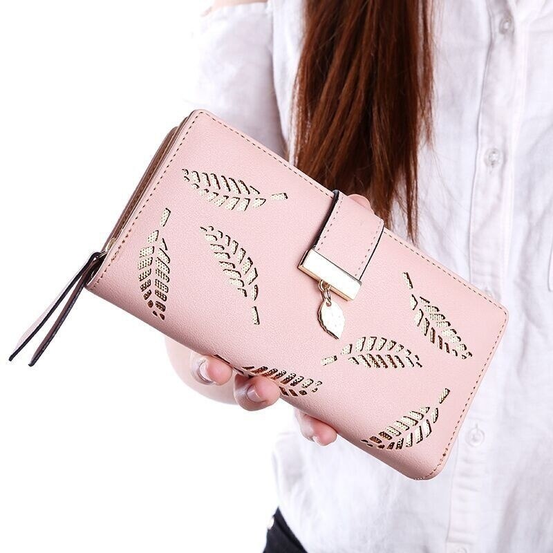 ¡Novedad de ! Cartera larga de piel sintética para mujer, tarjetero, funda para teléfono, monedero, bolso, titular de la tarjeta de embrague, cartera para Bolso de mano largo: B