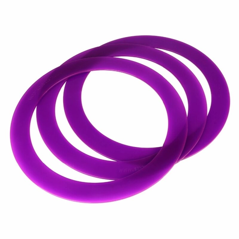 Anneaux de jonglerie professionnels, jeu de Sport de plein air pour enfants, anneau de lancer, jouet, jugger, cirque, spectacle de magie, accessoires de scène, anneau en plastique 3 pièces: Purple 3pcs