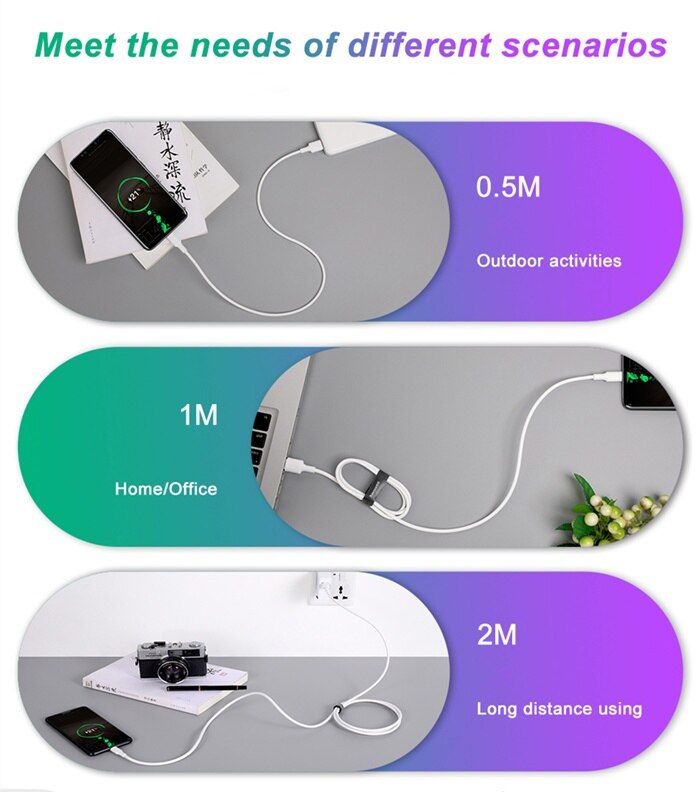 20cm/1m Long PD USB-C TO Type-C Charging Cable For Realme Samsung Galaxy Xiaomi Redmi Huawei P40 Lite Pro