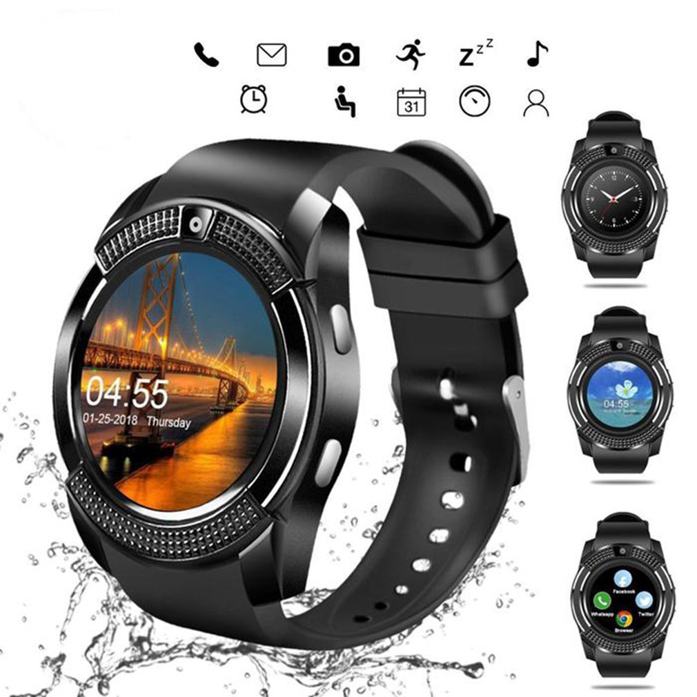 Waterdichte Slimme Horloge Mannen Met Camera Bluetooth Smartwatch Stappenteller Hartslagmeter Sim-kaart Horloge