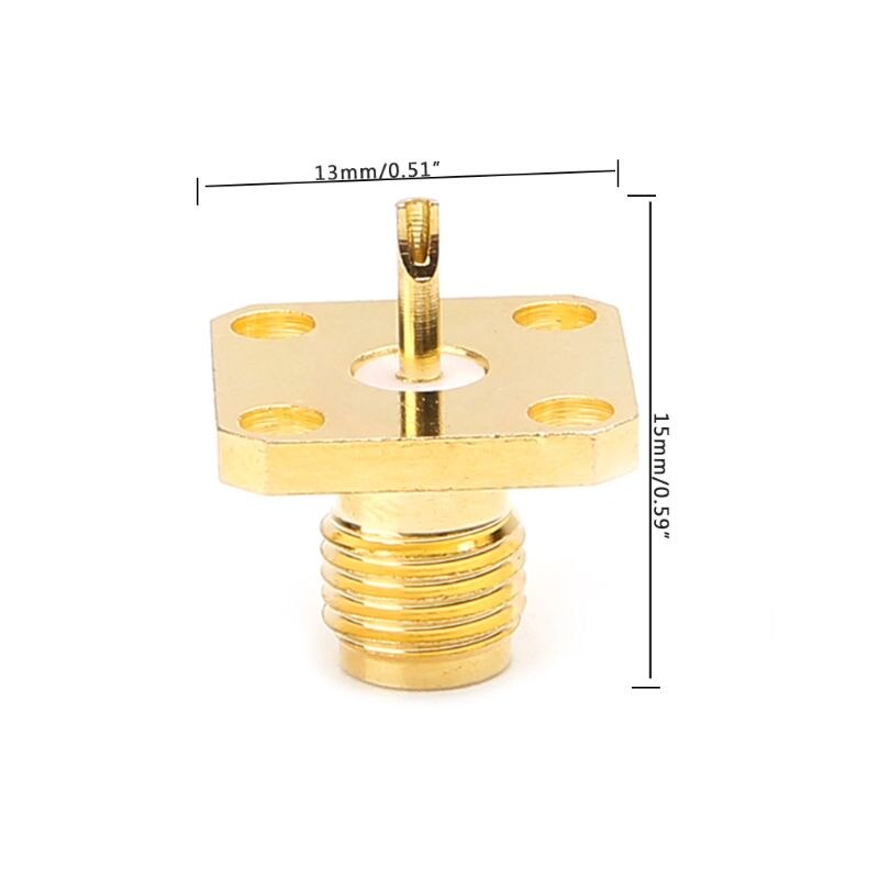 10Pcs Sma Female Chassis Panel Mount 4 Gat Post Terminal Rf Connector Coaxiale Adapter 5Mm K3NB