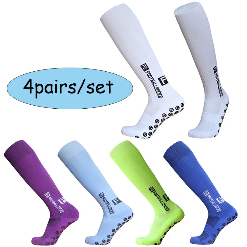 Long FS Football Socks Non-slip Silicone Sole Compression and Breathable Professional Football Socks