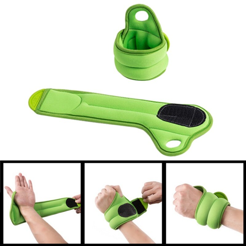 2PCS 1kg Running Walking Hand Wrist Weights Sandbag Iron Sand Invisible Fitness Boxing Strength Training Equipment