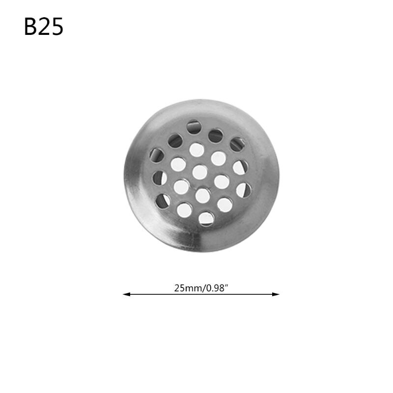 Stainless Steel Air Vent Hole Ventilation Louver Round Shaped Venting Mesh Holes: B25