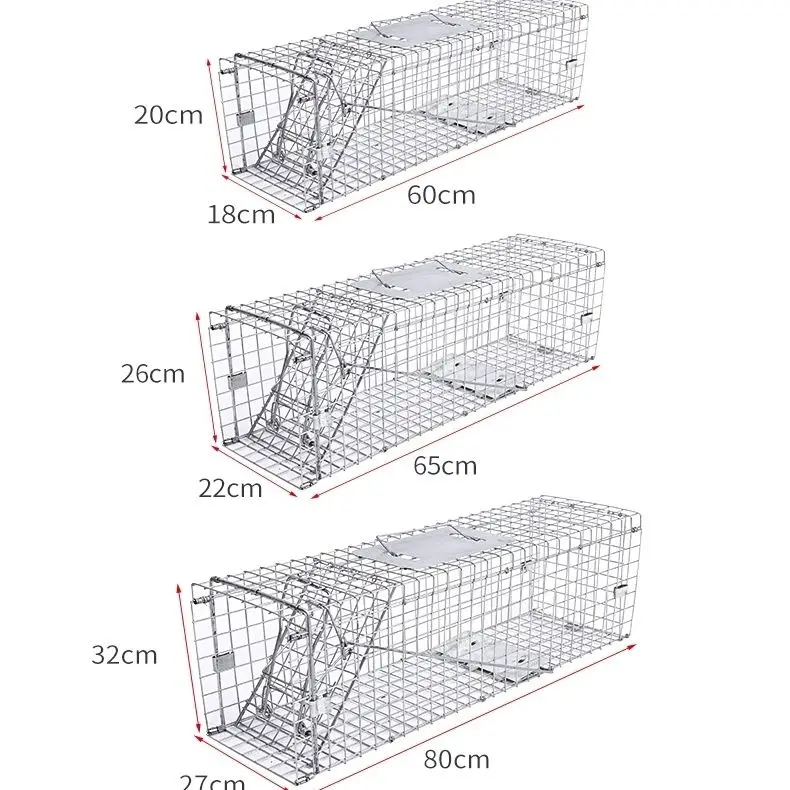 Cat Cage Catching Tool Large Folding Mousetrap cat trap Humane Live Animal Trap Reusable for Small Dogs Raccoons Cats Groundhogs