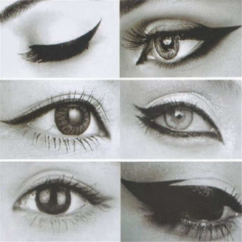 2 stk eyeliner øjenskygge stencil 3 in 1 katteøjne kosmetisk værktøj kort kat eyeliner form skabelon model værktøj øjenbryn makeup værktøj