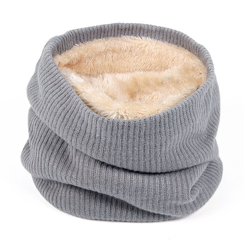 Écharpe d'hiver pour femmes, écharpe arrondie tricotée, écharpe, plus épaisse, pour cou, foulard cercle, écharpe d'hiver: Style 3 gray