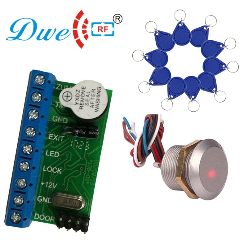 125 khz wiegand 26 mini rfid reader adgangskontrol mini standalone rfid controller 10 stk  tk4100 rfid tags