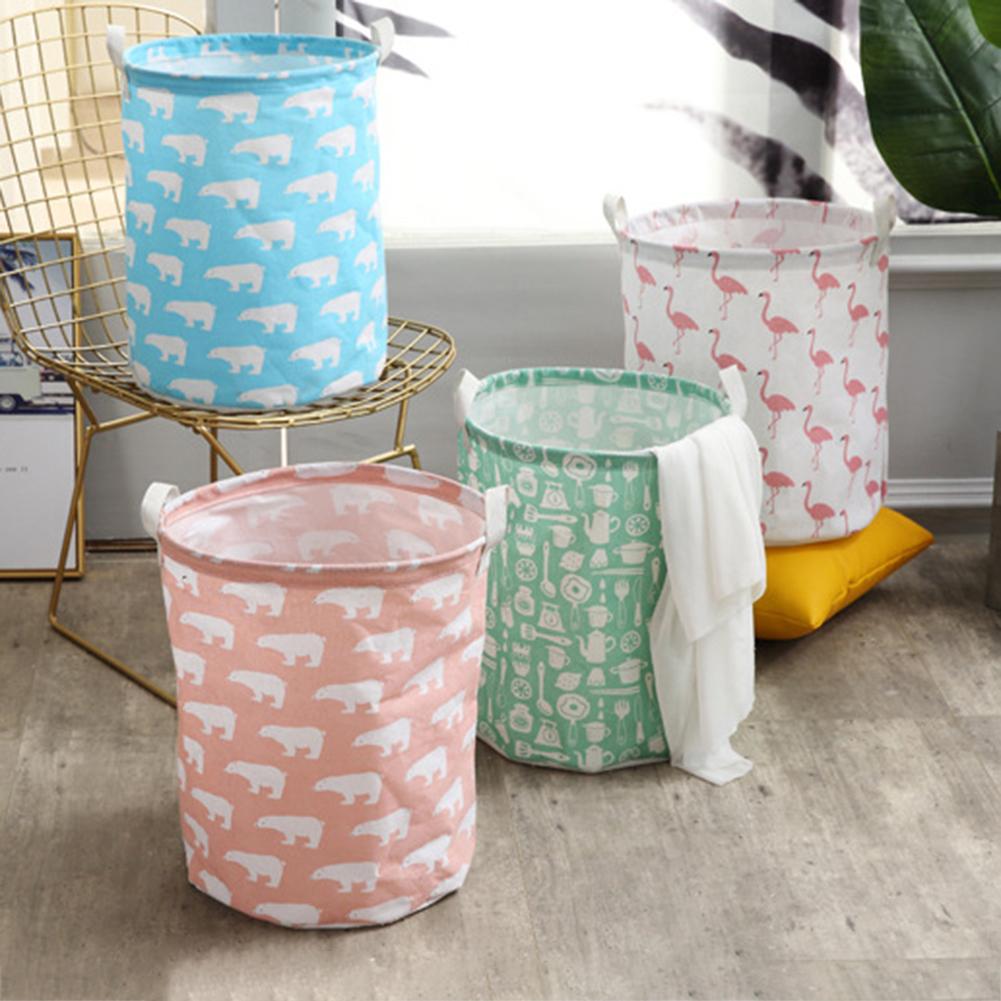 Foldbar flamingo snavset vasketøjskurv vandtæt pose til opbevaringspose