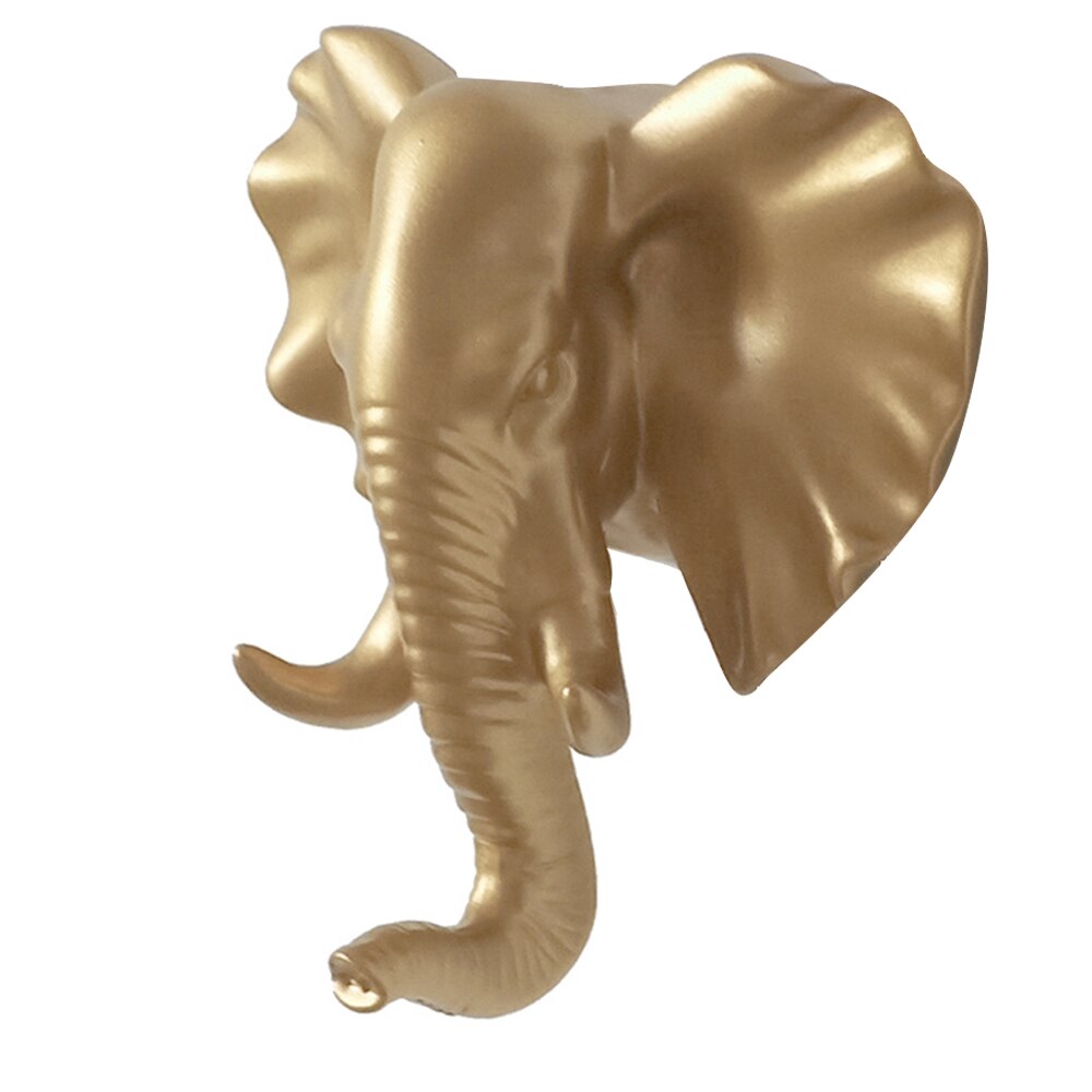 Perchero de pared con cabeza de ciervo, Perchero de ropa autoadhesivo sin marcar para animales, Perchero de exhibición para decoración del hogar, colgador de llaves de almacenamiento para pared: G298543
