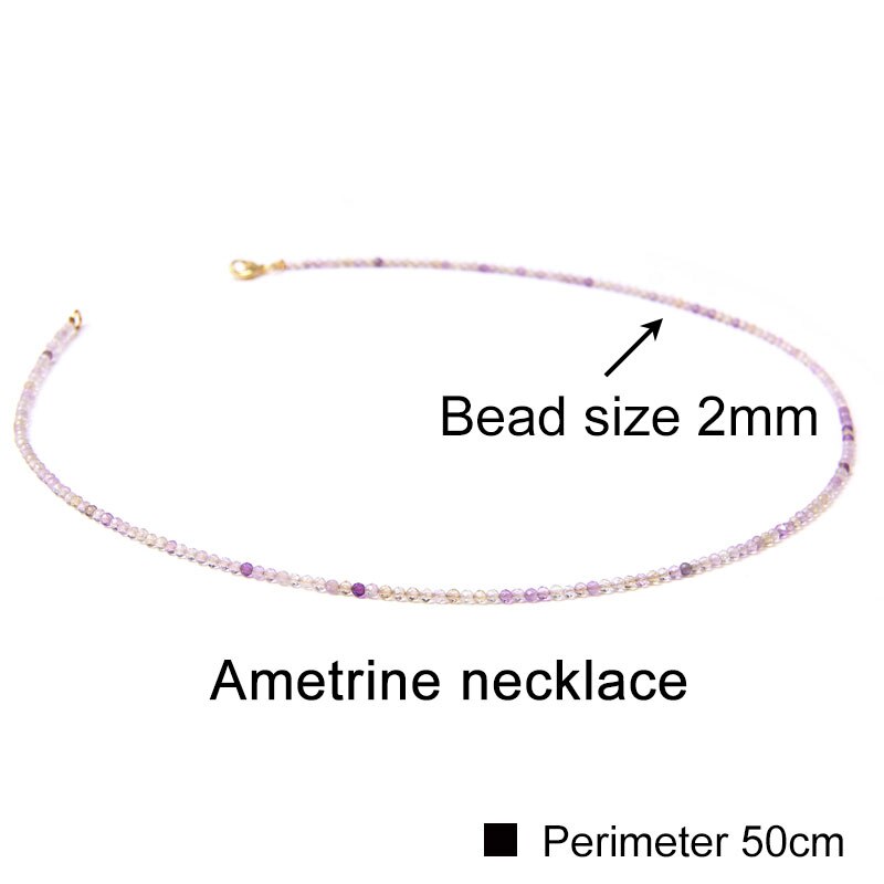 Collana di pietre preziose minimaliste piccole perle di cristallo sfaccettato collane girocolli acquamarina per donna uomo gioielli femminili regalo bohémien