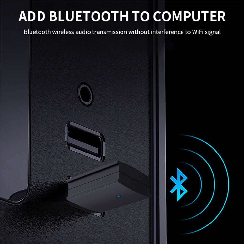5.0 Bluetooth Transmitter Dongle USB Music Stereo Wireless Adapter For Desktop PC MP3 Player Music Receiver