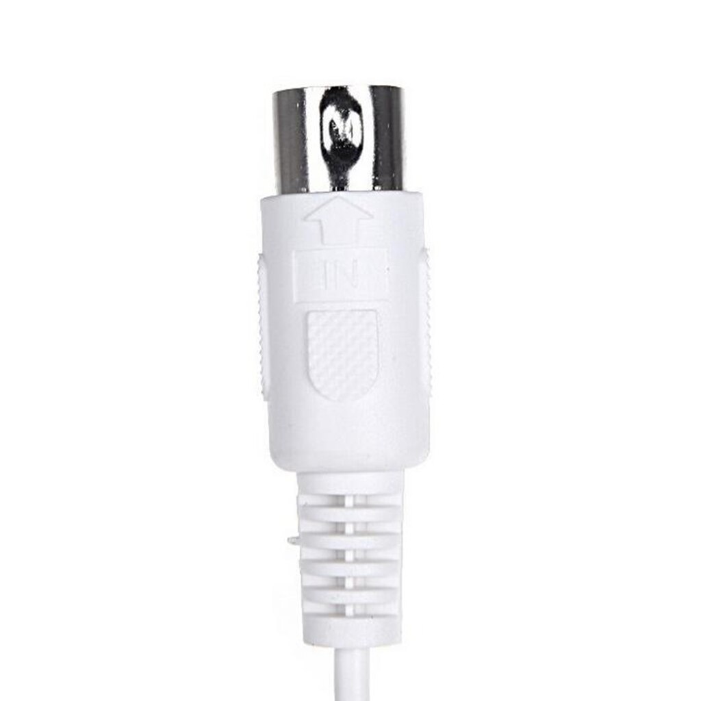 1.5m PVC White MIDI Cable Music Wire 5 Pin Male Cable for Electronic Organ Piano