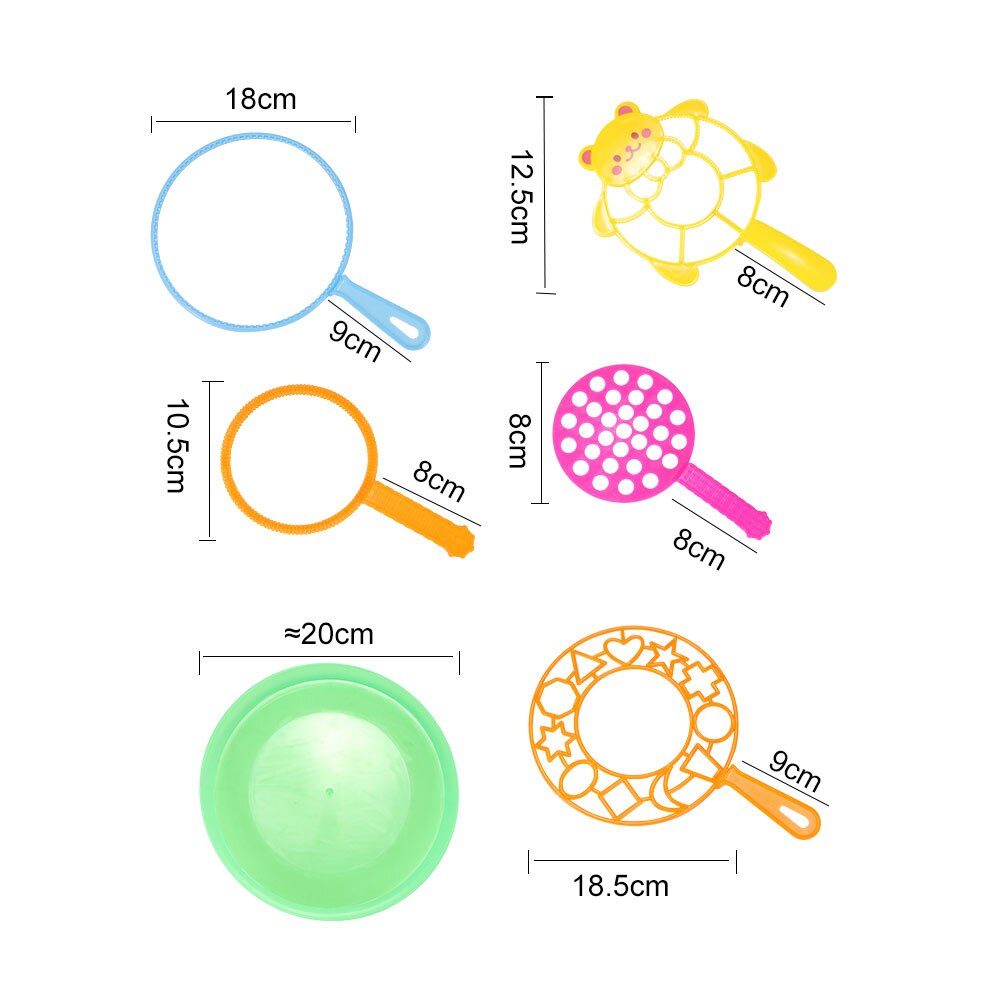 6 Stks/set Water Blazen Speelgoed Bubble Zeep Bubble Wand Set Outdoor Kid Speelgoed Ouder-kind Uitwisseling Interactieve Speelgoed Giant bubble Blow