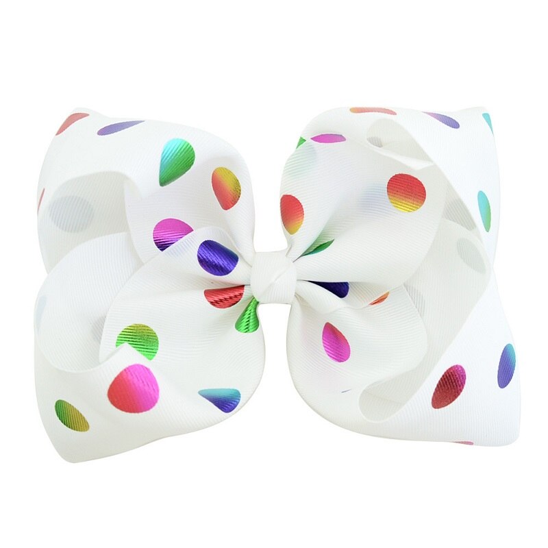 Épingles à cheveux pour filles | Gros nœud arc-en-ciel coloré imprimé grain, pince de cheveux, accessoires de cheveux pour enfants, fait à la main: E