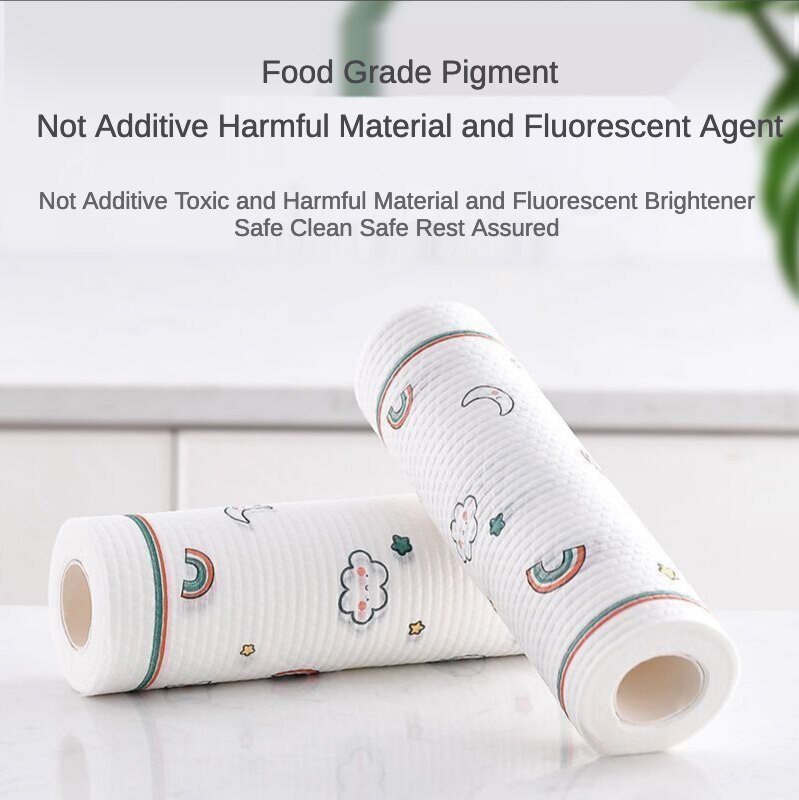 Cotton Cloth Wipes Reusable Cleaning Paper Towel Kitchen Roll Rags disposable Cleaning Cloth dishwashing gadgets Scouring Pad