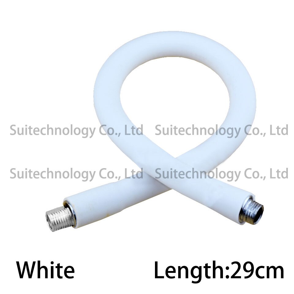 Diameter 10mm LED zwanenhals siliconen metalen slang Balck Wit Oranje beweegbare slang led flexibele houder lamp M10 + M10 serpentine buis