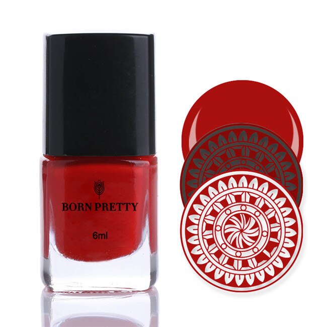 Geboren Pretty 1 Fles Goud Zilver Nail Stempelen Nagellak Nail Art Stempelen Polish Afdrukken Vernis: Pattern 3